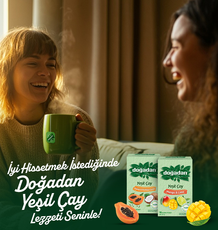 Mango-Lime&Papaya-Hindistan Cevizli Yeşil Çay